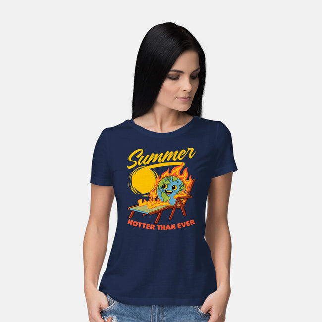 Summer Burn Earth-Womens-Basic-Tee-Studio Mootant