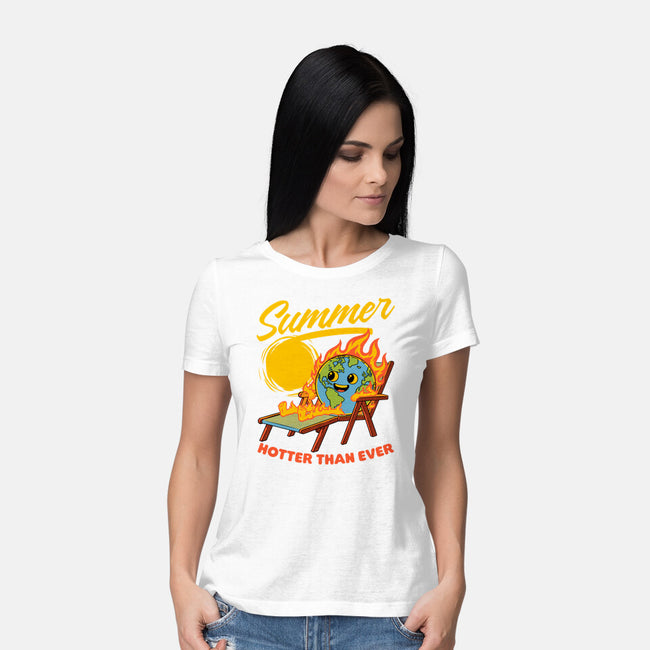 Summer Burn Earth-Womens-Basic-Tee-Studio Mootant