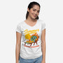 Summer Burn Earth-Womens-V-Neck-Tee-Studio Mootant
