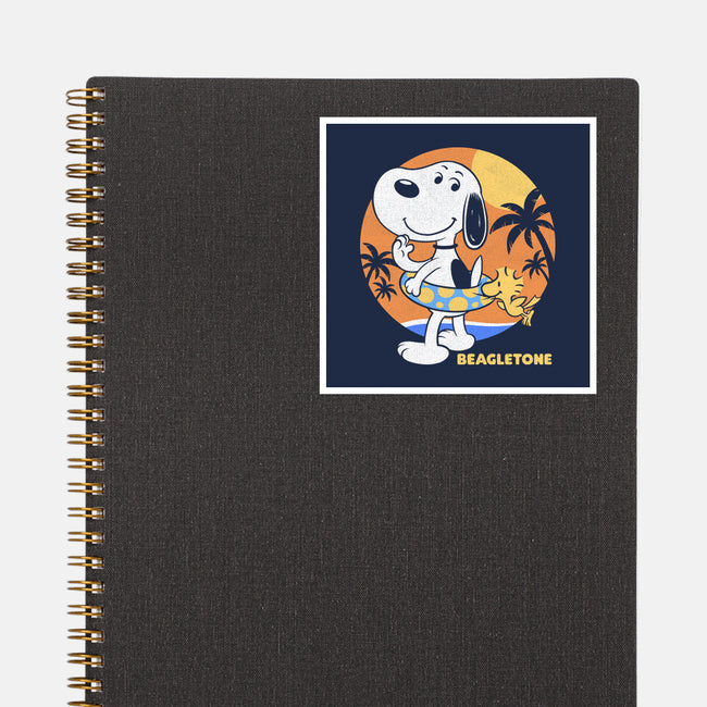 Beagle Sun Block-None-Glossy-Sticker-Studio Mootant