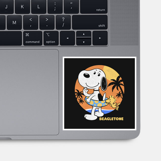 Beagle Sun Block-None-Glossy-Sticker-Studio Mootant