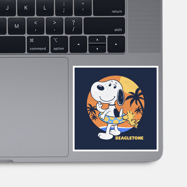 Beagle Sun Block-None-Glossy-Sticker-Studio Mootant