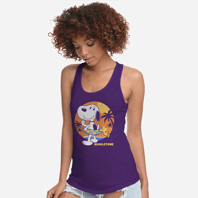Beagle Sun Block-Womens-Racerback-Tank-Studio Mootant