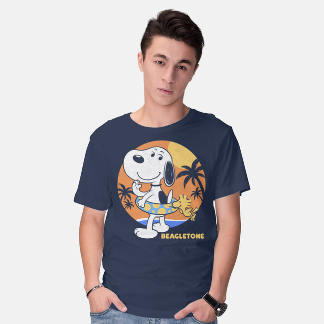 Beagle Sun Block-Mens-Basic-Tee-Studio Mootant