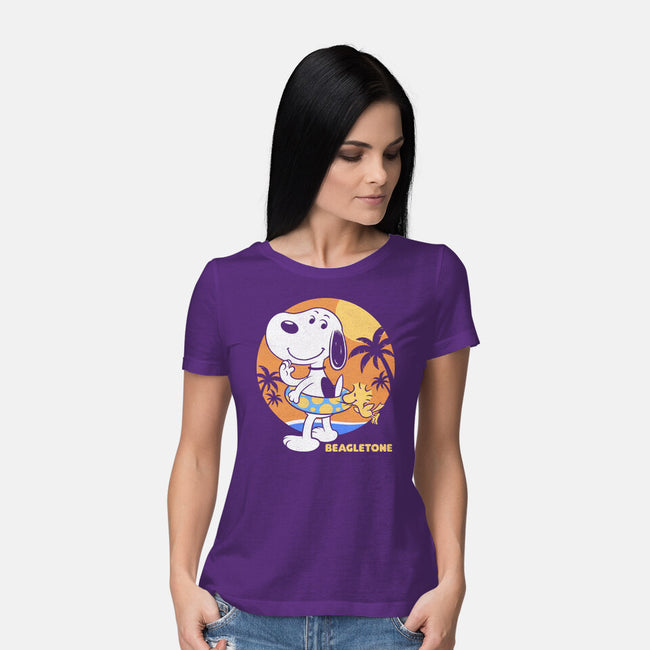Beagle Sun Block-Womens-Basic-Tee-Studio Mootant