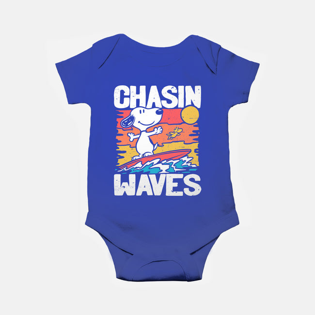 Beagle Summer Surf-Baby-Basic-Onesie-Studio Mootant