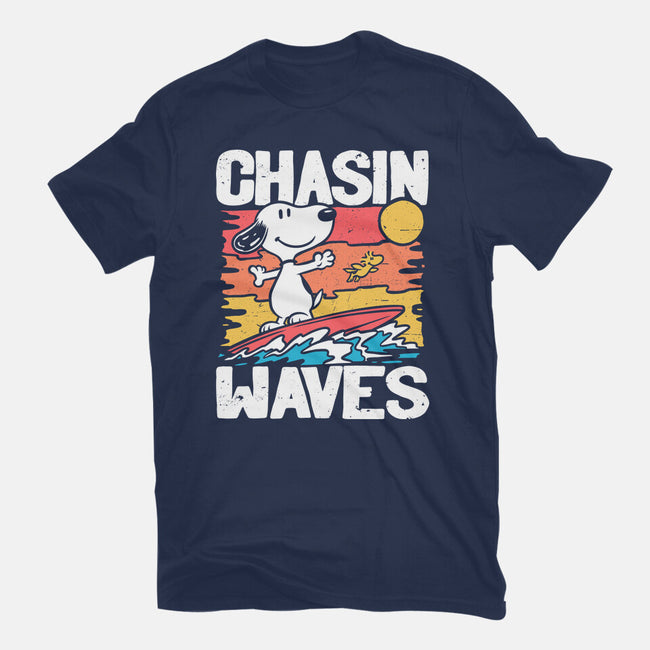 Beagle Summer Surf-Mens-Basic-Tee-Studio Mootant