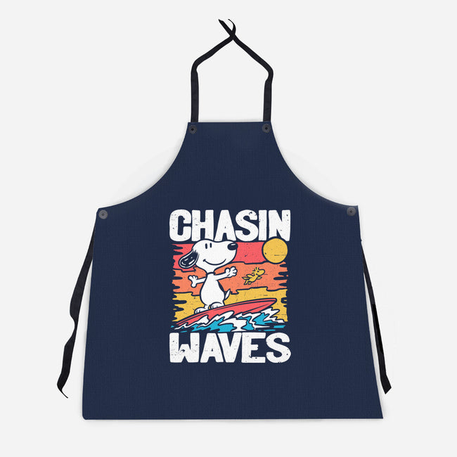 Beagle Summer Surf-Unisex-Kitchen-Apron-Studio Mootant