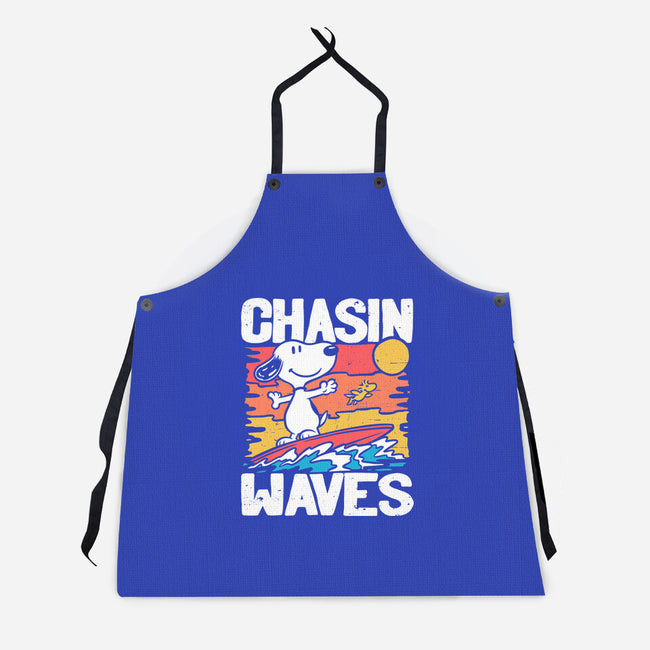 Beagle Summer Surf-Unisex-Kitchen-Apron-Studio Mootant