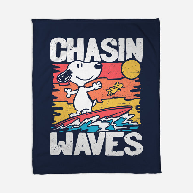 Beagle Summer Surf-None-Fleece-Blanket-Studio Mootant