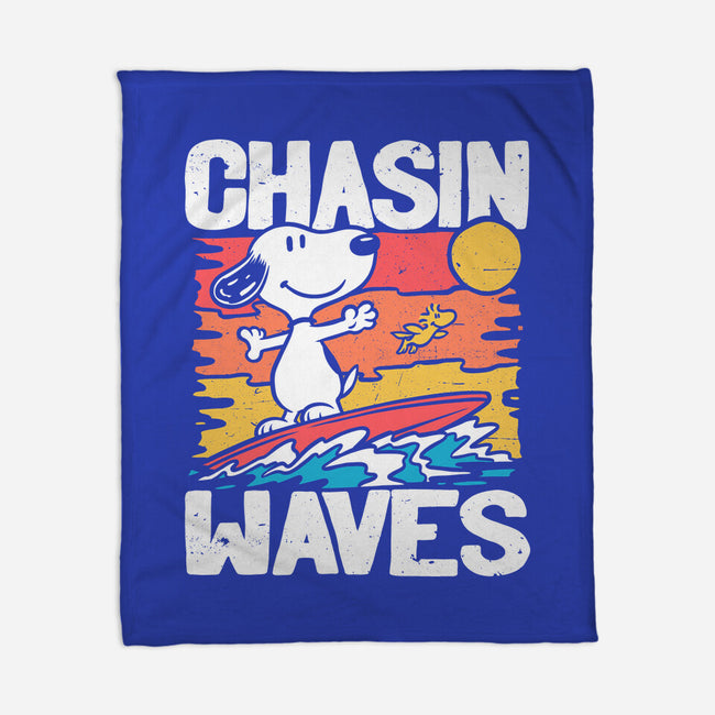 Beagle Summer Surf-None-Fleece-Blanket-Studio Mootant