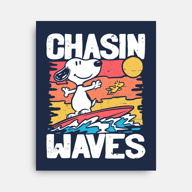 Beagle Summer Surf-None-Stretched-Canvas-Studio Mootant
