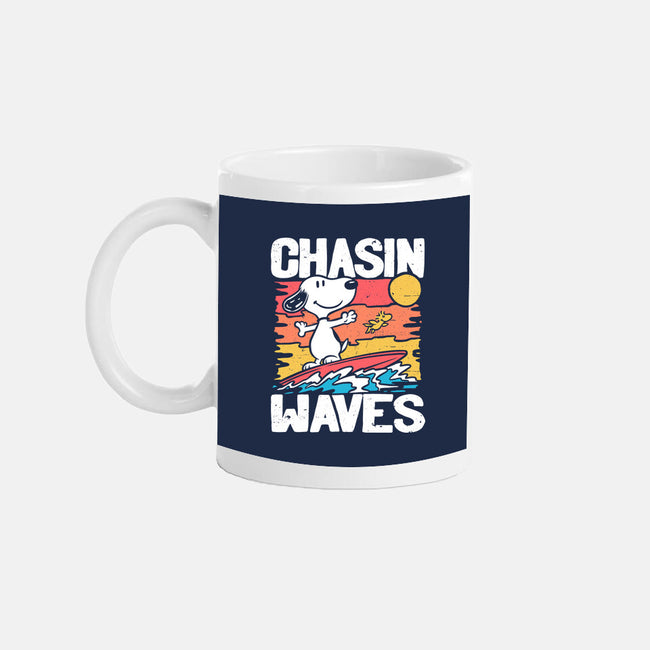 Beagle Summer Surf-None-Mug-Drinkware-Studio Mootant
