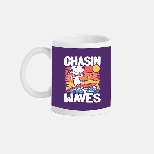 Beagle Summer Surf-None-Mug-Drinkware-Studio Mootant