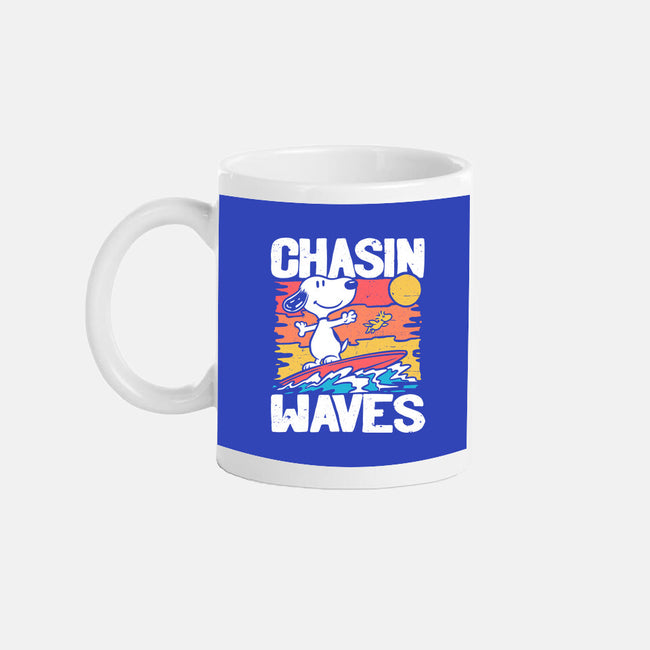 Beagle Summer Surf-None-Mug-Drinkware-Studio Mootant