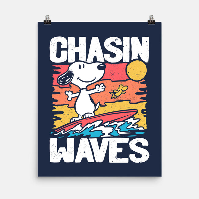 Beagle Summer Surf-None-Matte-Poster-Studio Mootant