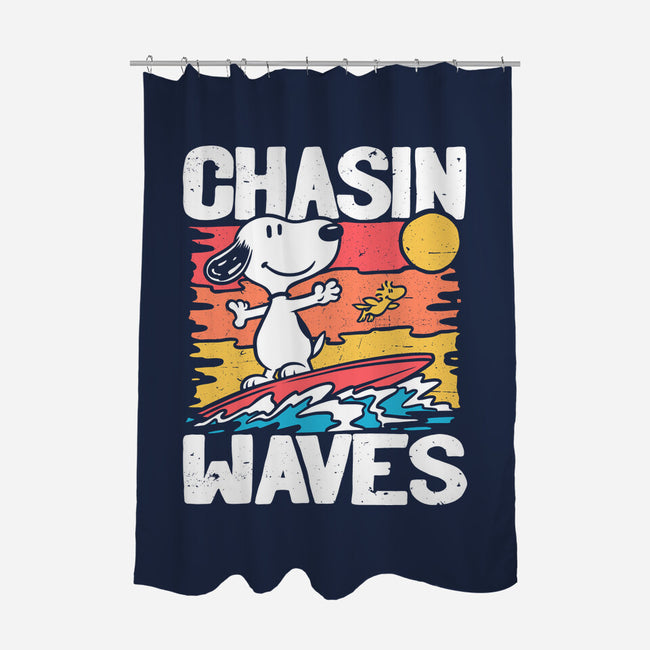 Beagle Summer Surf-None-Polyester-Shower Curtain-Studio Mootant