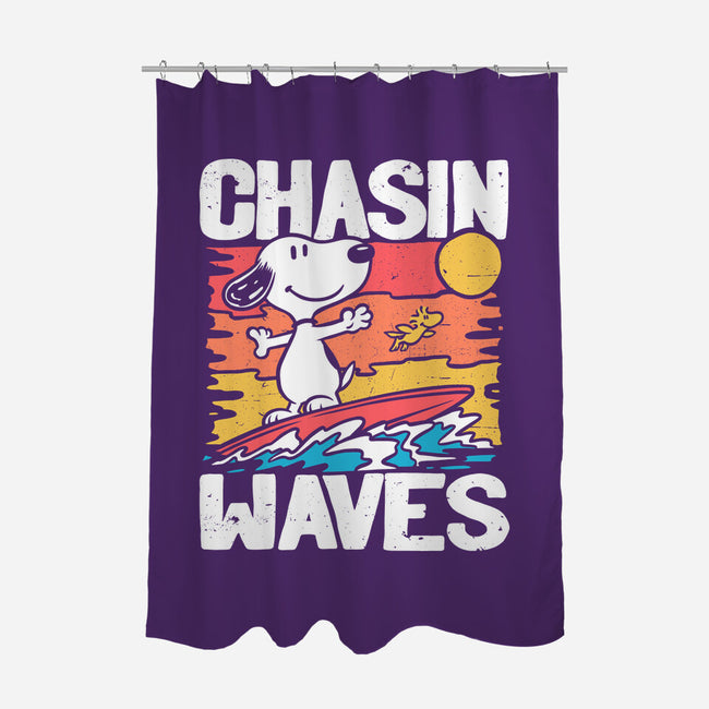 Beagle Summer Surf-None-Polyester-Shower Curtain-Studio Mootant