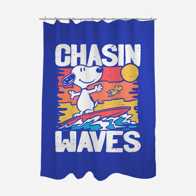 Beagle Summer Surf-None-Polyester-Shower Curtain-Studio Mootant