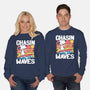 Beagle Summer Surf-Unisex-Crew Neck-Sweatshirt-Studio Mootant