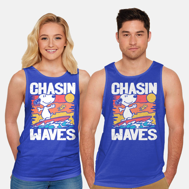 Beagle Summer Surf-Unisex-Basic-Tank-Studio Mootant