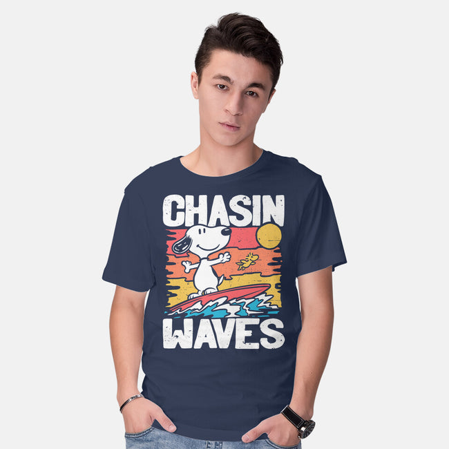 Beagle Summer Surf-Mens-Basic-Tee-Studio Mootant