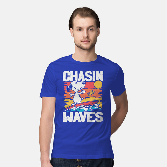 Beagle Summer Surf-Mens-Premium-Tee-Studio Mootant