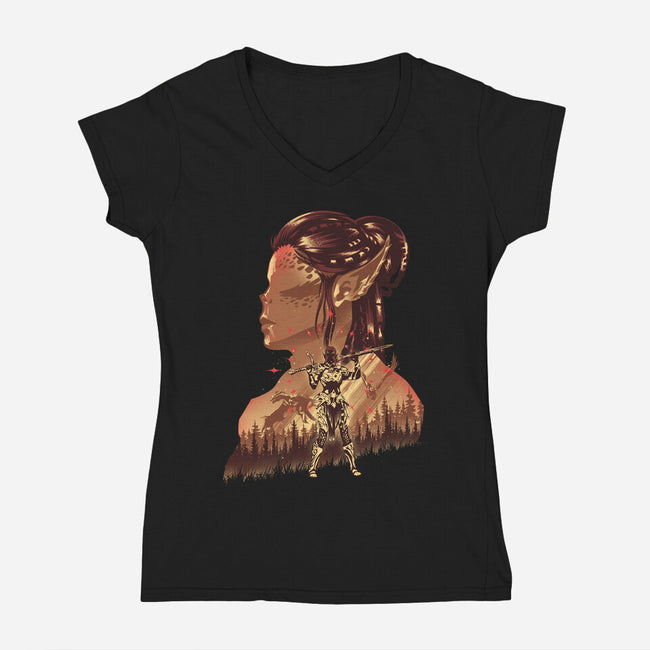 Githyanki Fighter-Womens-V-Neck-Tee-hypertwenty