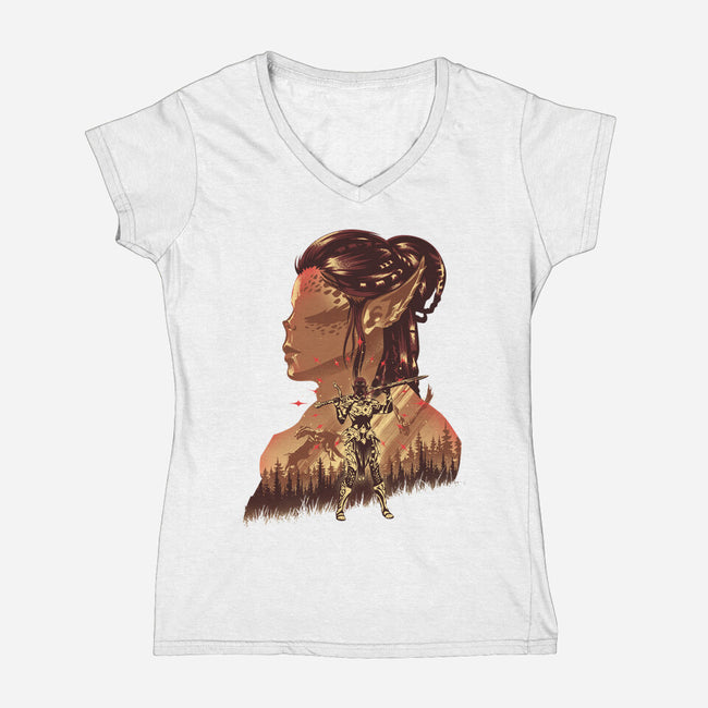 Githyanki Fighter-Womens-V-Neck-Tee-hypertwenty