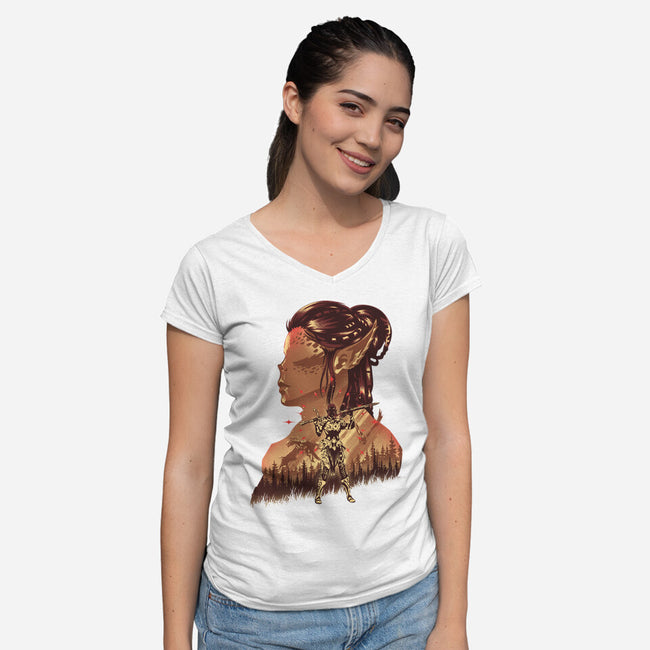 Githyanki Fighter-Womens-V-Neck-Tee-hypertwenty