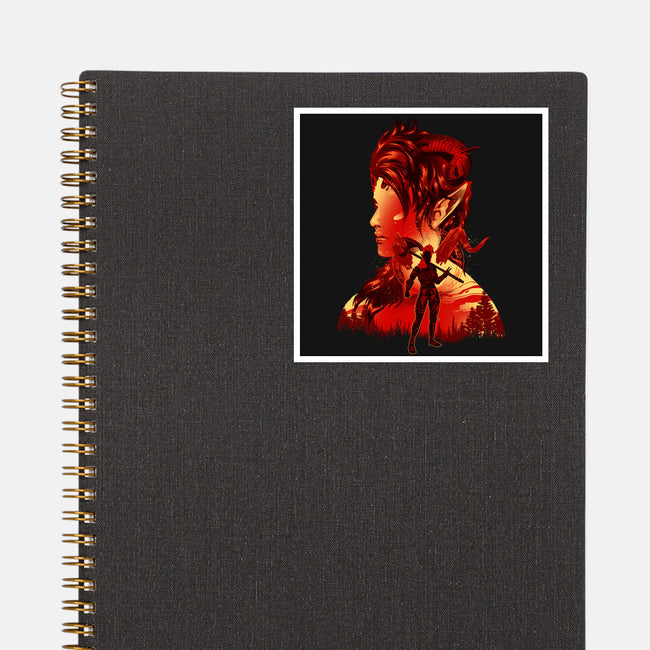 Barbarian Tiefling-None-Glossy-Sticker-hypertwenty