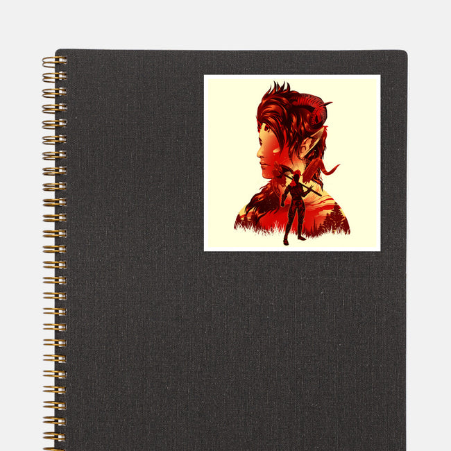 Barbarian Tiefling-None-Glossy-Sticker-hypertwenty