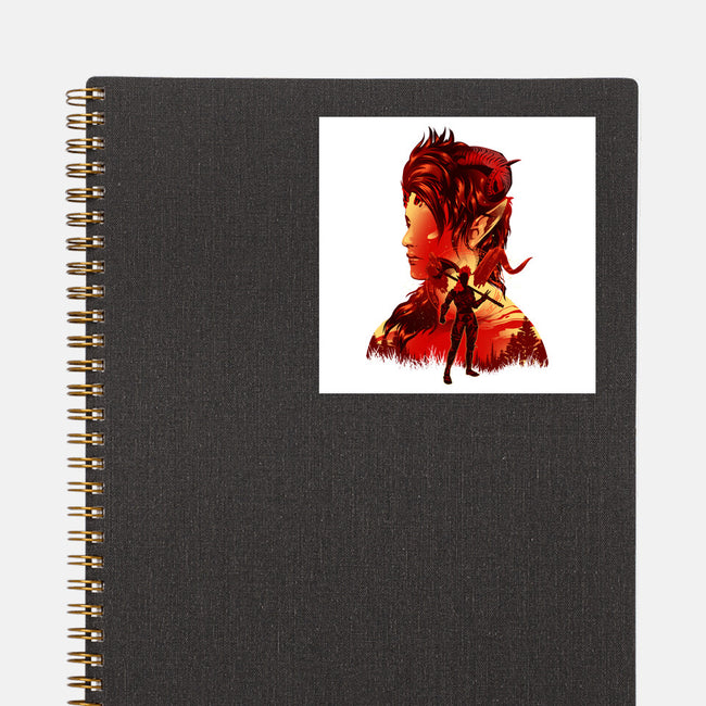 Barbarian Tiefling-None-Glossy-Sticker-hypertwenty