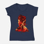 Barbarian Tiefling-Womens-V-Neck-Tee-hypertwenty