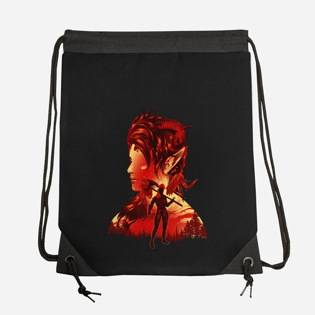 Barbarian Tiefling-None-Drawstring-Bag-hypertwenty
