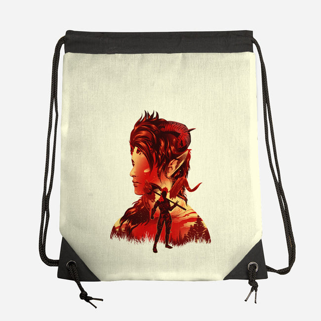 Barbarian Tiefling-None-Drawstring-Bag-hypertwenty