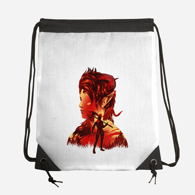 Barbarian Tiefling-None-Drawstring-Bag-hypertwenty