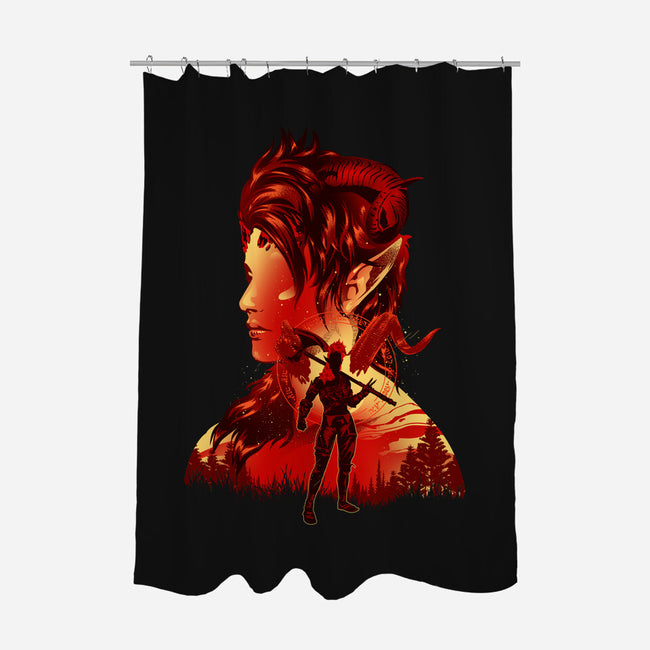Barbarian Tiefling-None-Polyester-Shower Curtain-hypertwenty