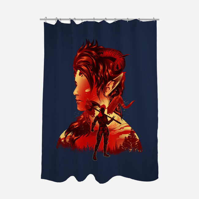Barbarian Tiefling-None-Polyester-Shower Curtain-hypertwenty