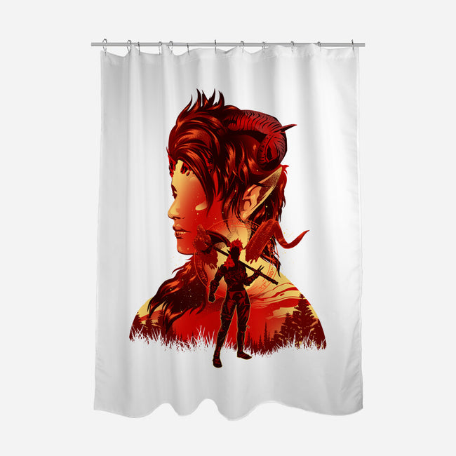 Barbarian Tiefling-None-Polyester-Shower Curtain-hypertwenty
