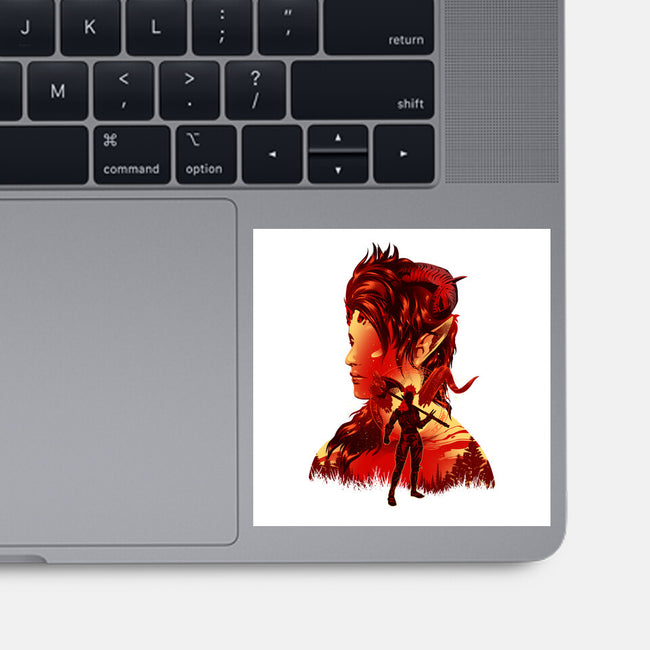 Barbarian Tiefling-None-Glossy-Sticker-hypertwenty
