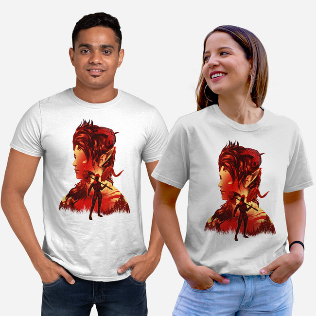 Barbarian Tiefling-Unisex-Basic-Tee-hypertwenty