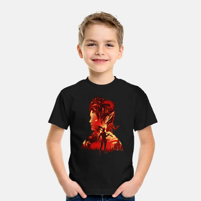 Barbarian Tiefling-Youth-Basic-Tee-hypertwenty