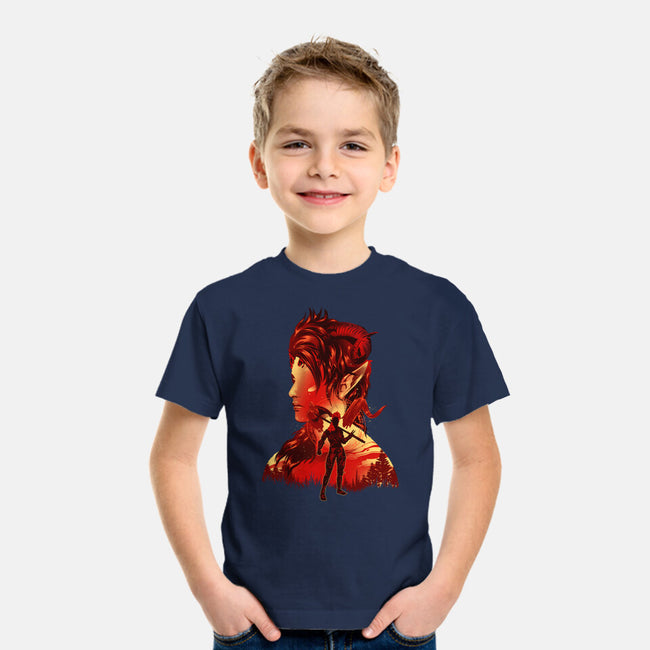 Barbarian Tiefling-Youth-Basic-Tee-hypertwenty