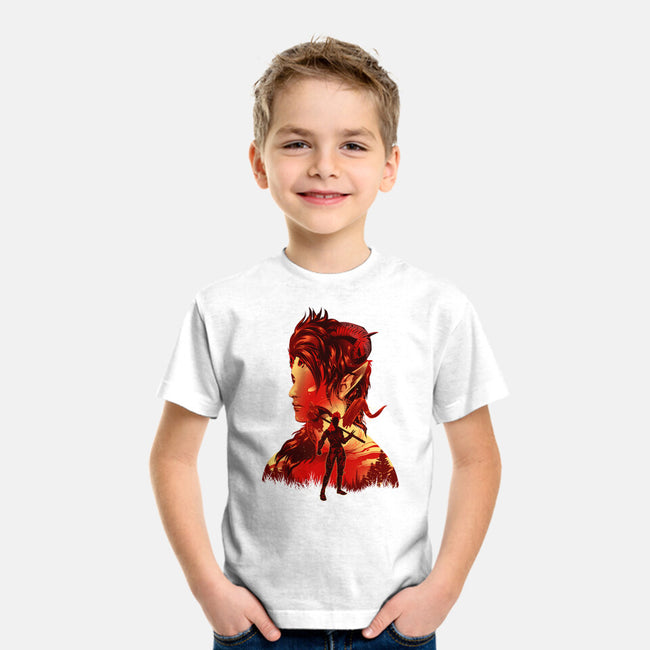 Barbarian Tiefling-Youth-Basic-Tee-hypertwenty
