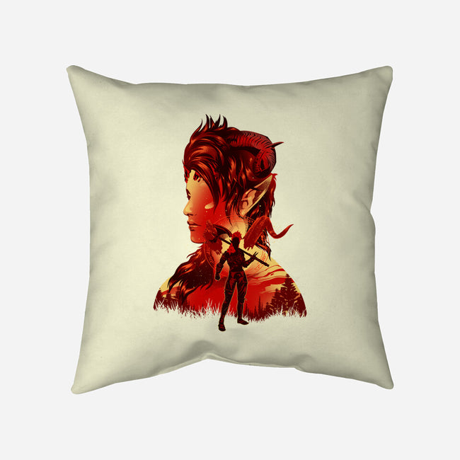 Barbarian Tiefling-None-Removable Cover w Insert-Throw Pillow-hypertwenty