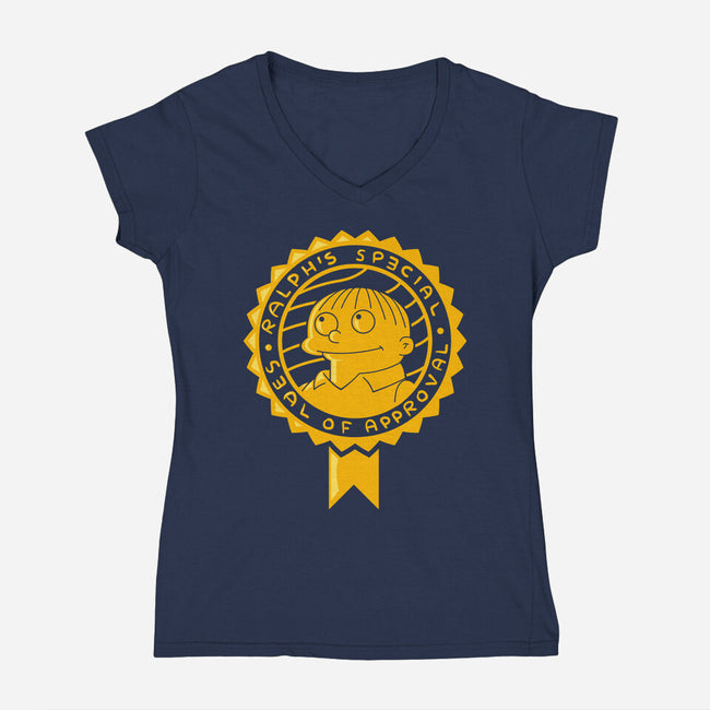 Special Seal-Womens-V-Neck-Tee-demonigote