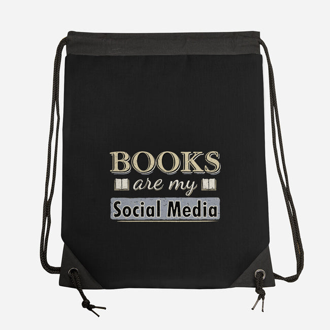 Books Are My Social Media-None-Drawstring-Bag-NMdesign