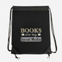 Books Are My Social Media-None-Drawstring-Bag-NMdesign