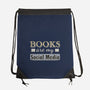 Books Are My Social Media-None-Drawstring-Bag-NMdesign